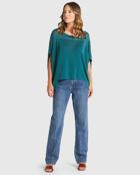 IRISES KNIT TEAL GREEN