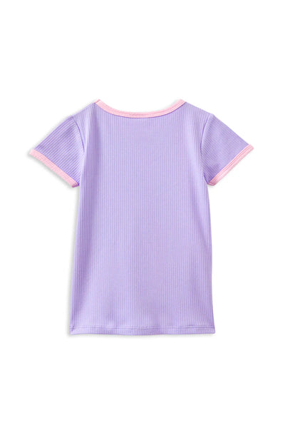LAVANDER RIB TEE 8 10 12