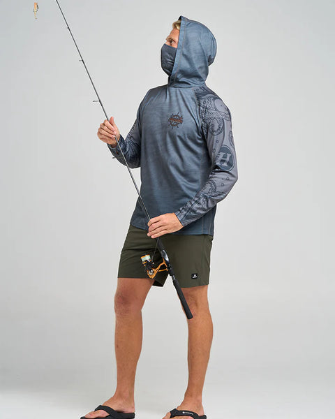 THE  SEA CAPTAIN UPF 50+  HOODED FISHING JERSEY