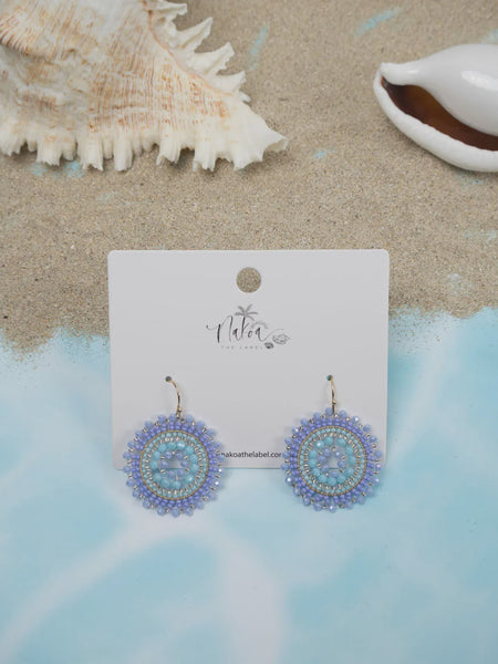 Sunburst beaded earring