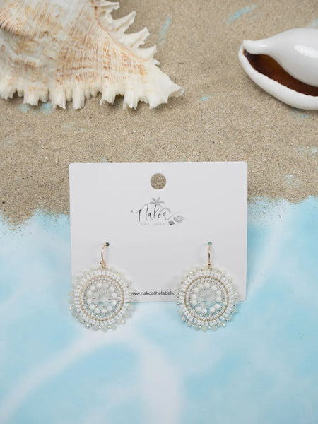 Sunburst beaded earring