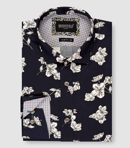EASY CARE SHIRT NAVY FLORAL