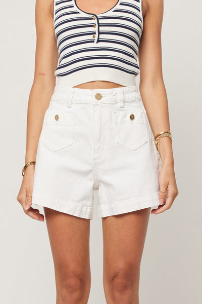 A VENICE SHORT WHITE GOLD