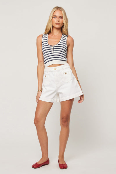 A VENICE SHORT WHITE GOLD