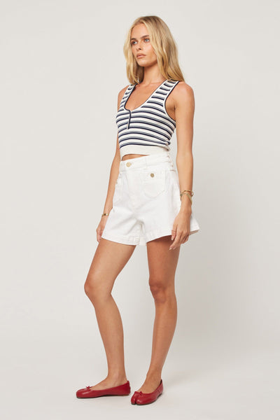 A VENICE SHORT WHITE GOLD