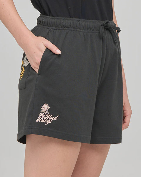 BEE ANCHOR WOMENS ALL DAY SHORTS VINTAGE BLACK