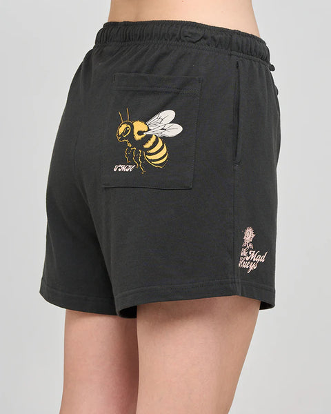 BEE ANCHOR WOMENS ALL DAY SHORTS VINTAGE BLACK