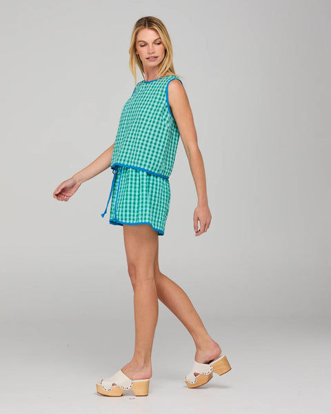 CUBA SHORT GREEN SEERSUCKER