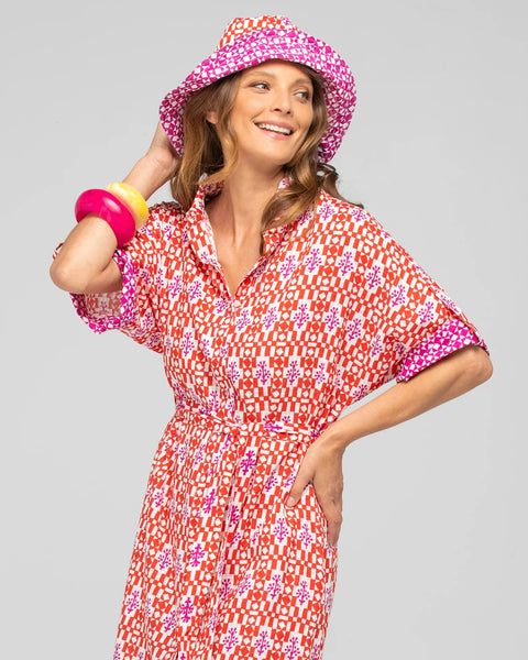 MAUI SHIRT DRESS NAPLES POMODORRO