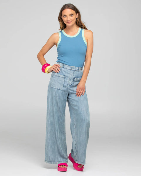 BELLISIMO TANK TOP DUSTY BLUE