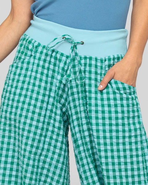 GURU PANT GREEN SEERSUCKER