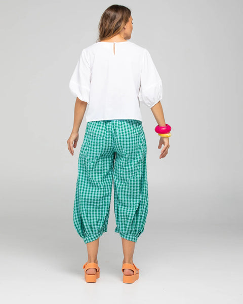 GURU PANT GREEN SEERSUCKER