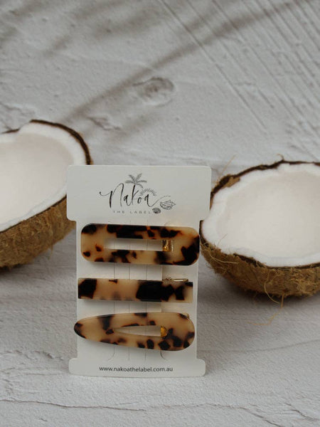Hair Clip - Set of 3 - Acetate