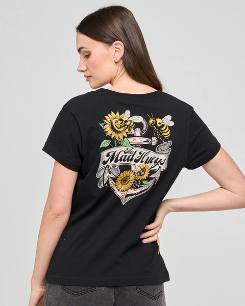 BEE ANCHOR WOMENS V NECK TEE