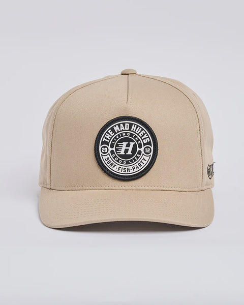 HUEYS GOOD LIFE TWILL SNAPBACK TAN
