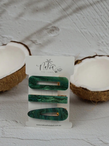 Hair Clip - Set of 3 - Acetate