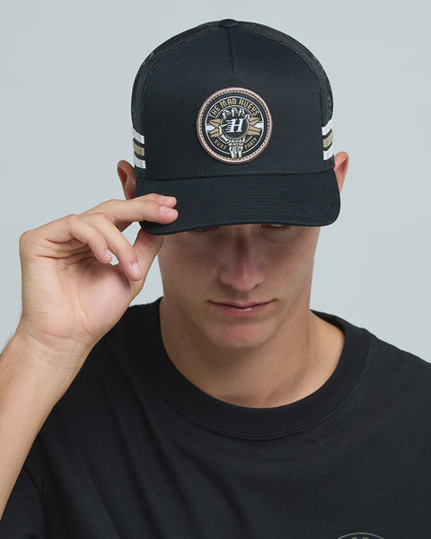 SURF HUEYS TWILL TRUCKER BLACK