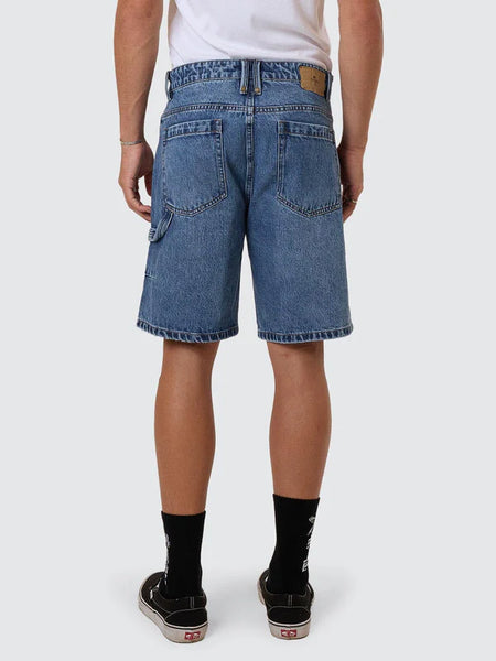 Slacker Denim Short - stoned blues