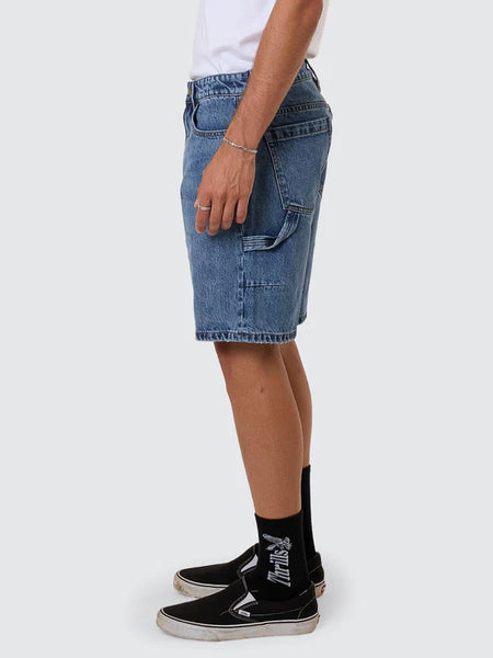 Slacker Denim Short - stoned blues