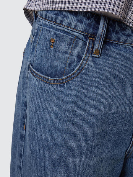 SLACKER DENIM JEAN STONED BLUES