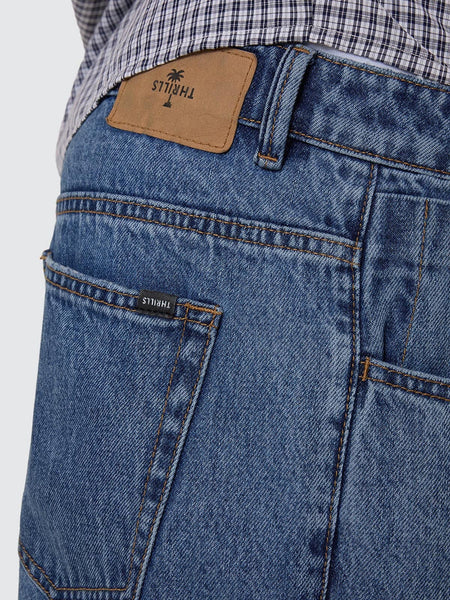 SLACKER DENIM JEAN STONED BLUES