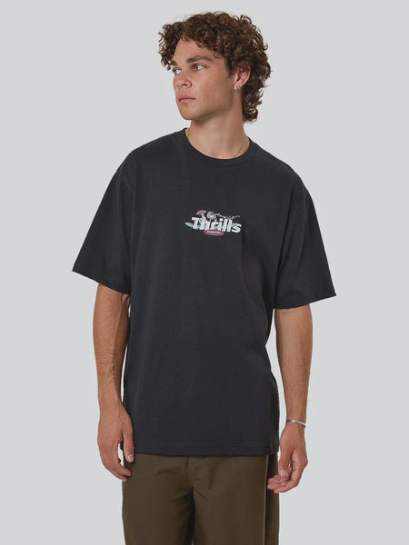 Make A Wish Oversize Fit Tee Faded Black
