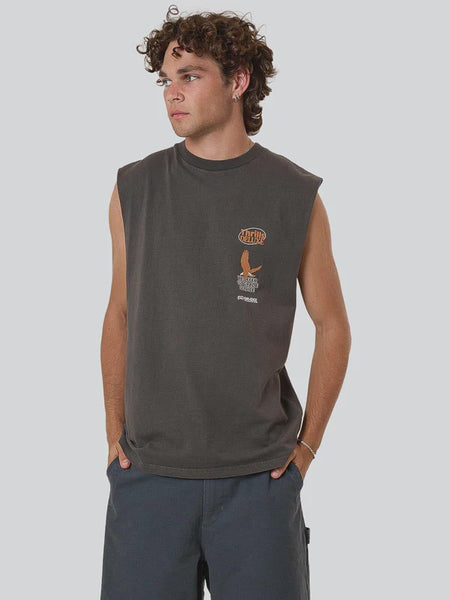 1st Grade Service Merch Fit Muscle Tee BLACK