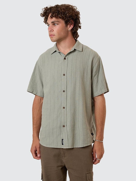 Unhinged Short Sleeve Shirt Dirty Sage