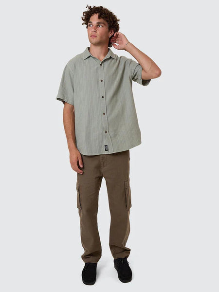 Unhinged Short Sleeve Shirt Dirty Sage