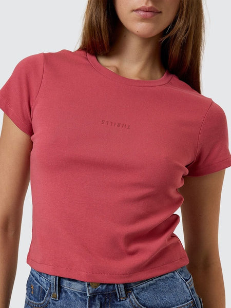 Minimal Thrills Mini Tee -redwood