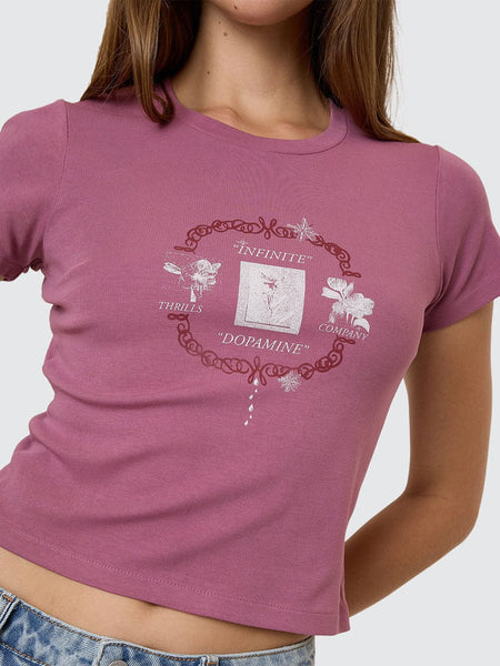 Dopamine Mini Tee - delta berry