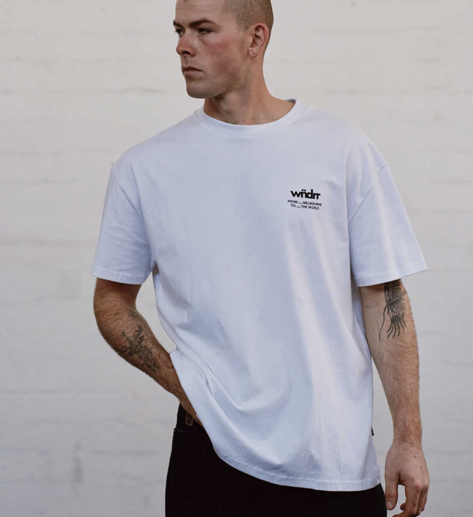THE WORLD BOX FIT TEE