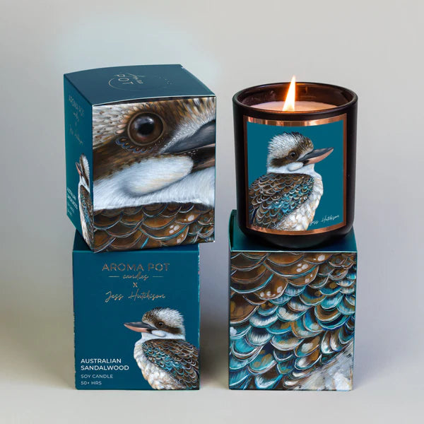 AUSTRALIAN ARTIST SOY CANDLE 50H BY AROMA POT